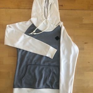 Burton grey and white hoodie.